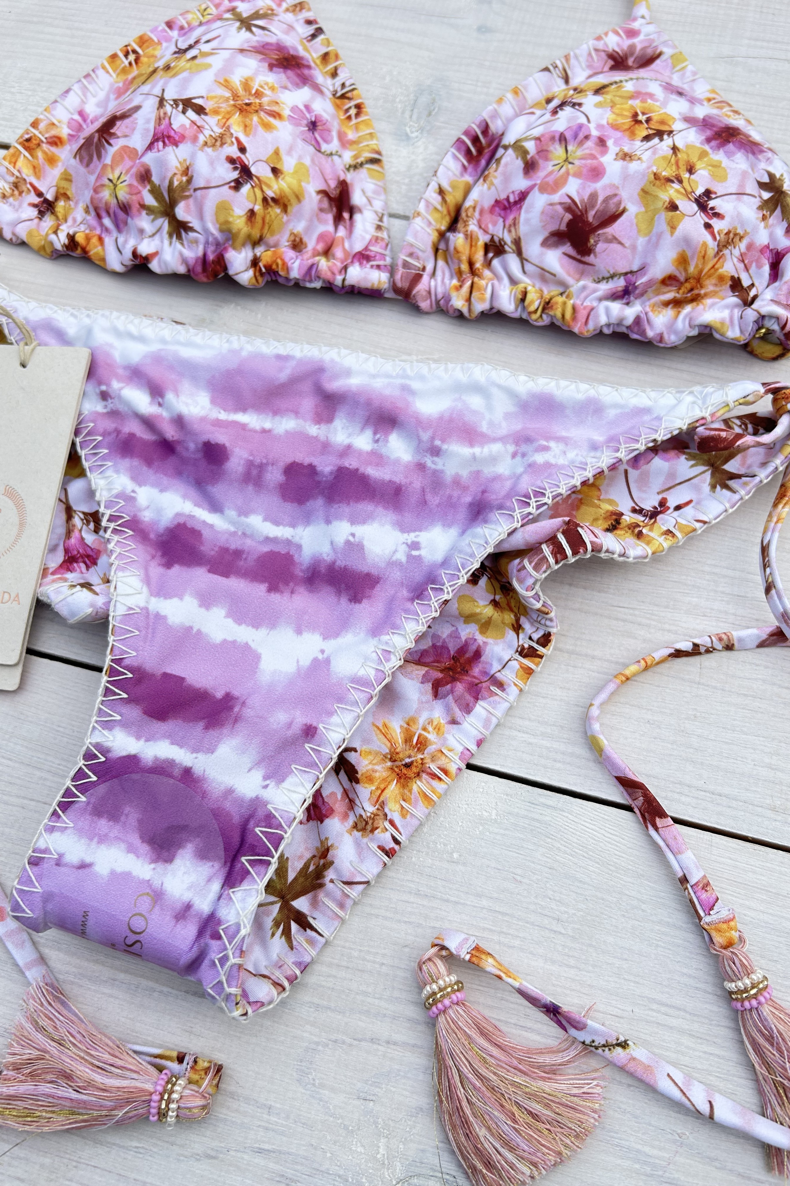 Cosita Linda Sunrise Omkeerbaar Tie Side Bikini Broekje