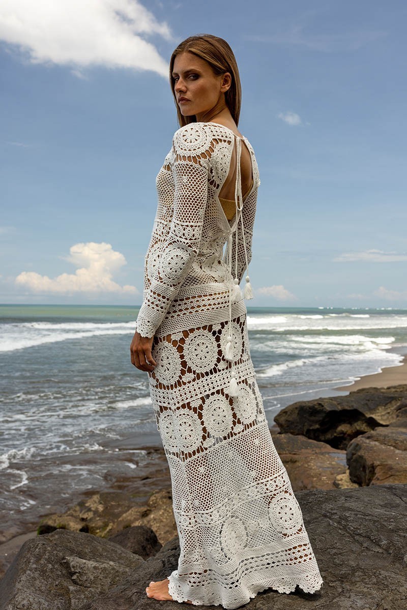 Miss June Lange Crochet Jurk Birkin