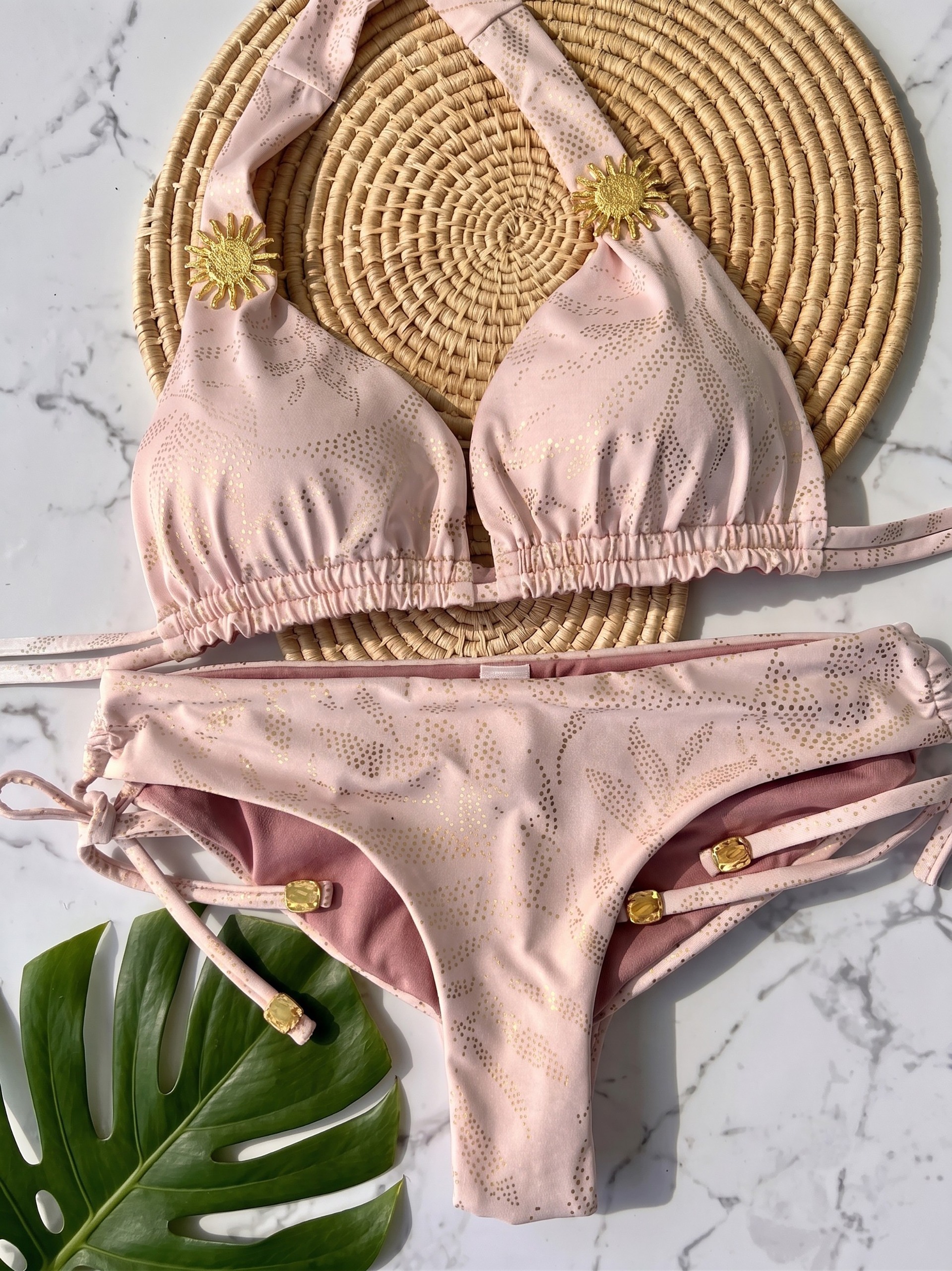 Beach Fashion Only Blush Soleil Luxe Halter Bikini