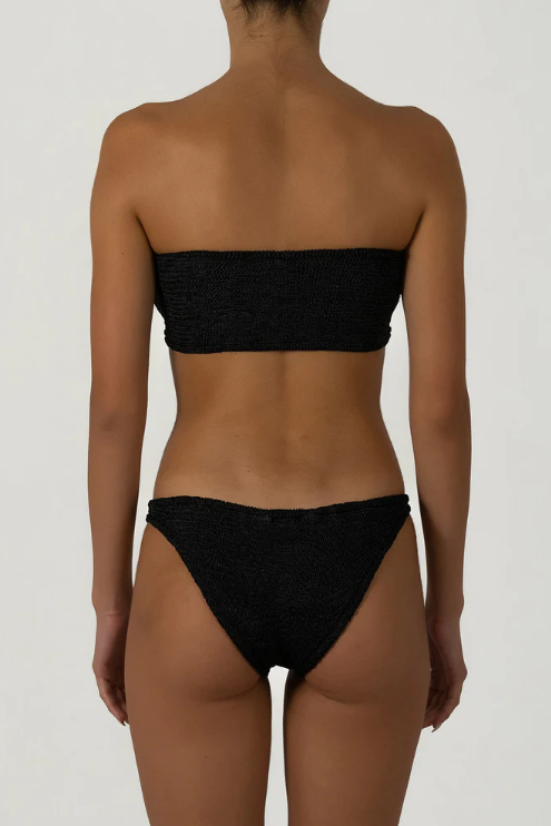 Paramidonna Frida Ribbed Strapless Bikini Black