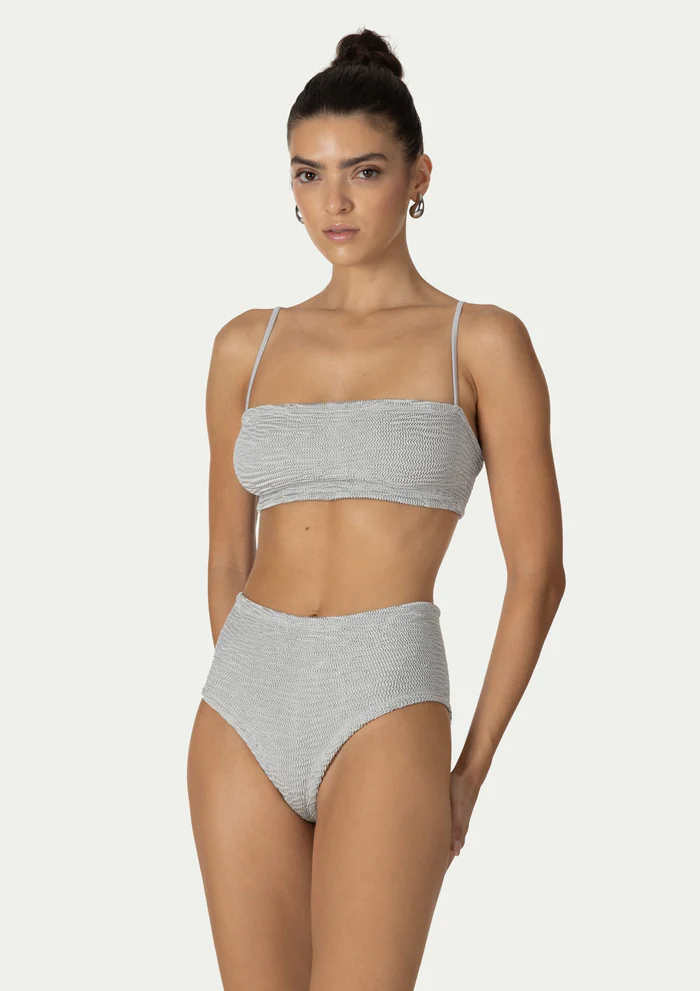 Paramidonna Marie Geribbelde One Size Bikini Zilver Paramidonna Marie Geribbelde One Size Bikini Zilver