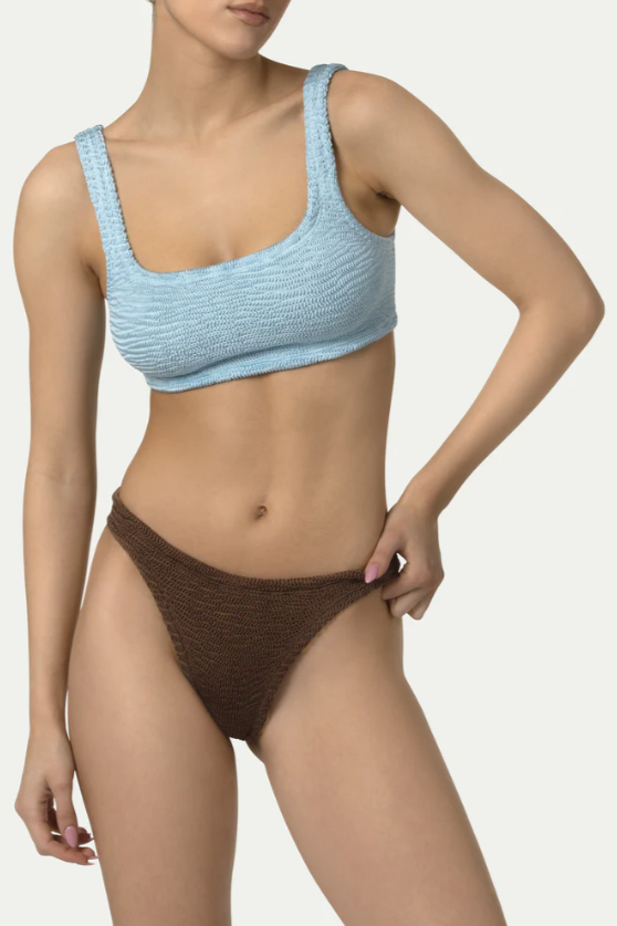 Paramidonna Emily Geribbelde Fashion Bikini Choco/Sky