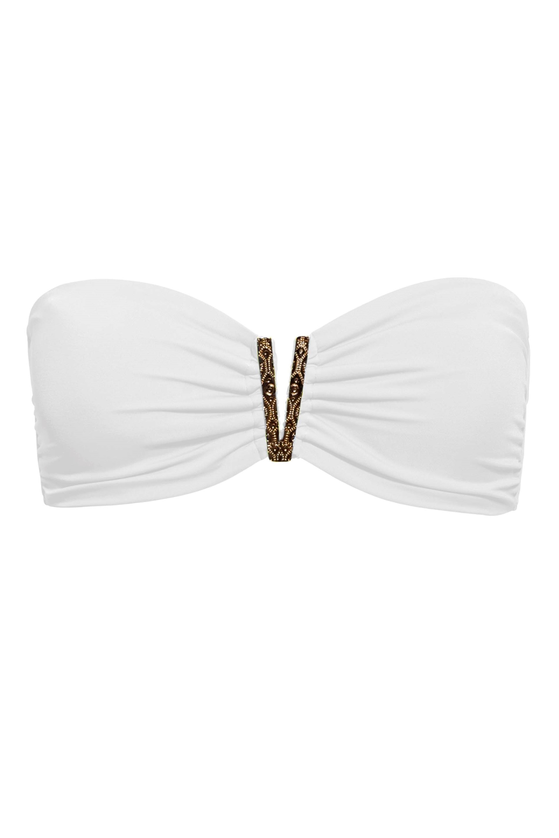 Phax White Strapless V Bikini Top 