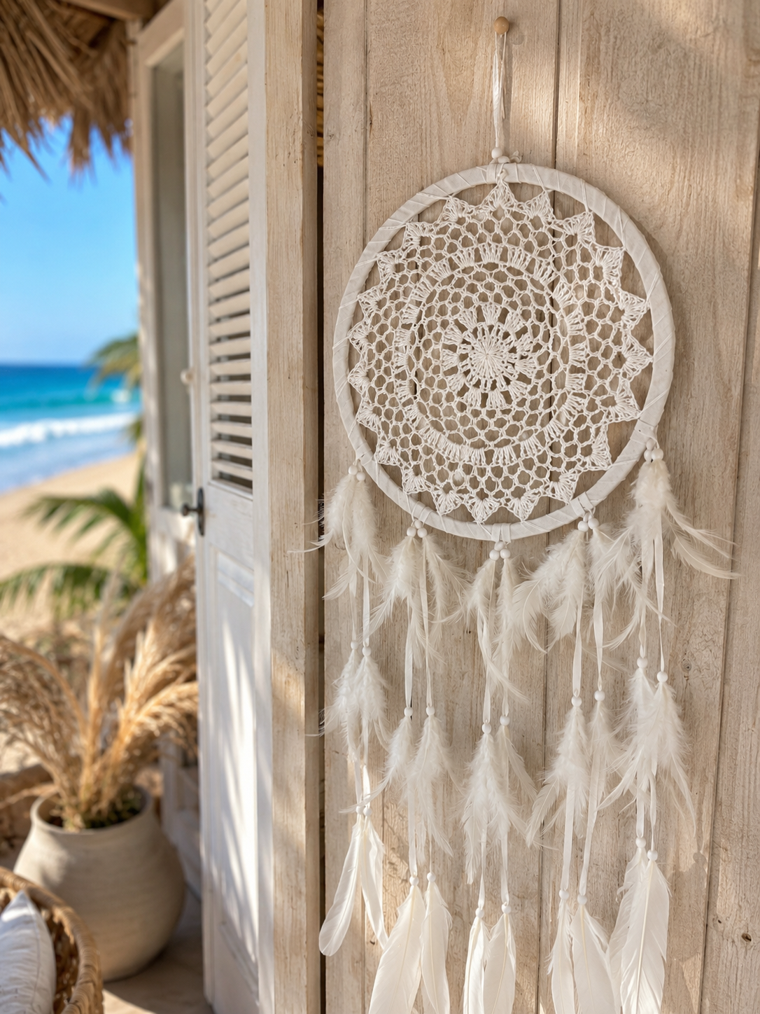 Beach Fashion Only White Dreamcatcher