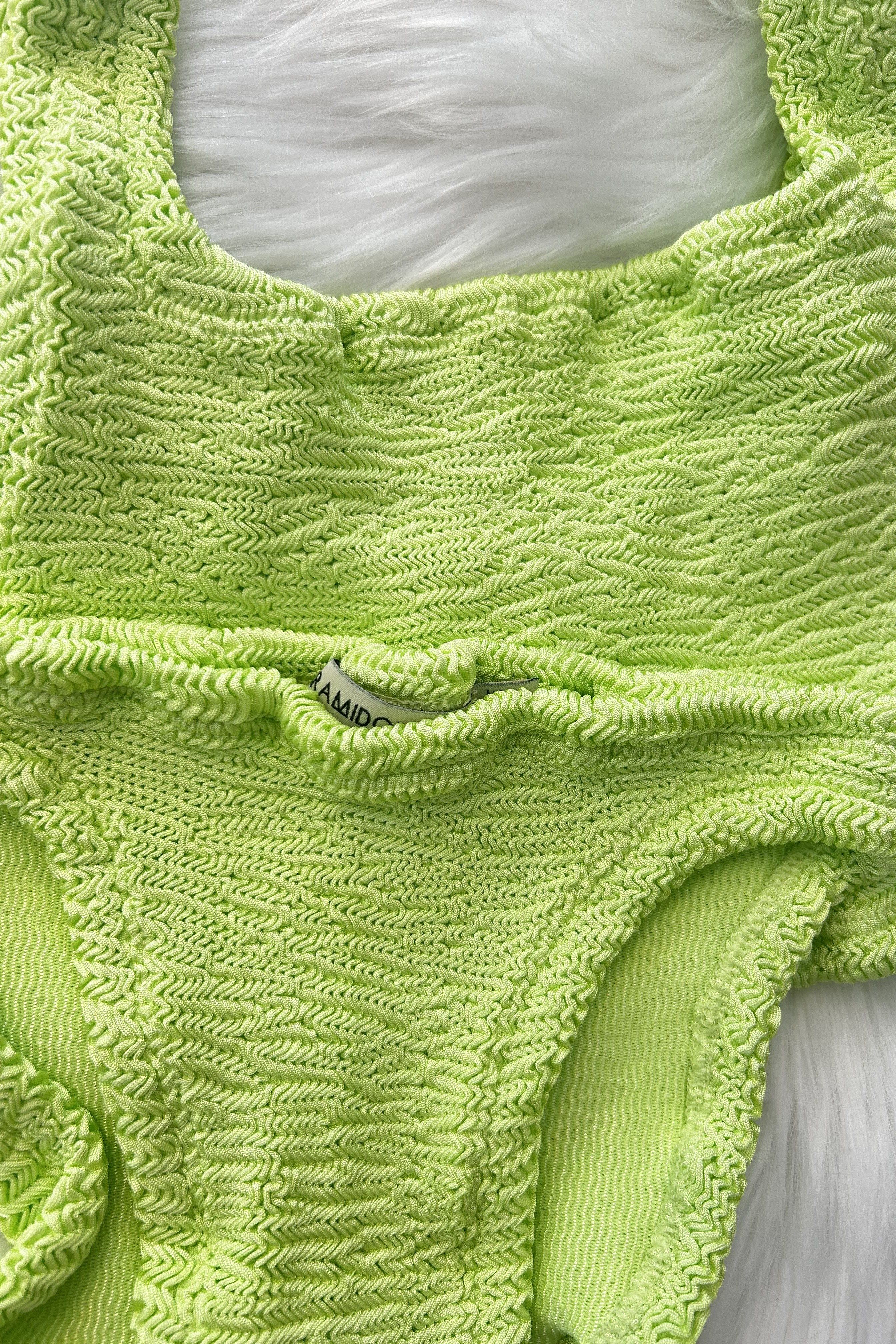 Paramidonna Emily Ribbed Fashion Bikini Pistachio