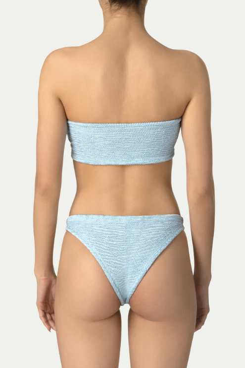 Paramidonna Frida Ribbed Strapless Bikini Sky