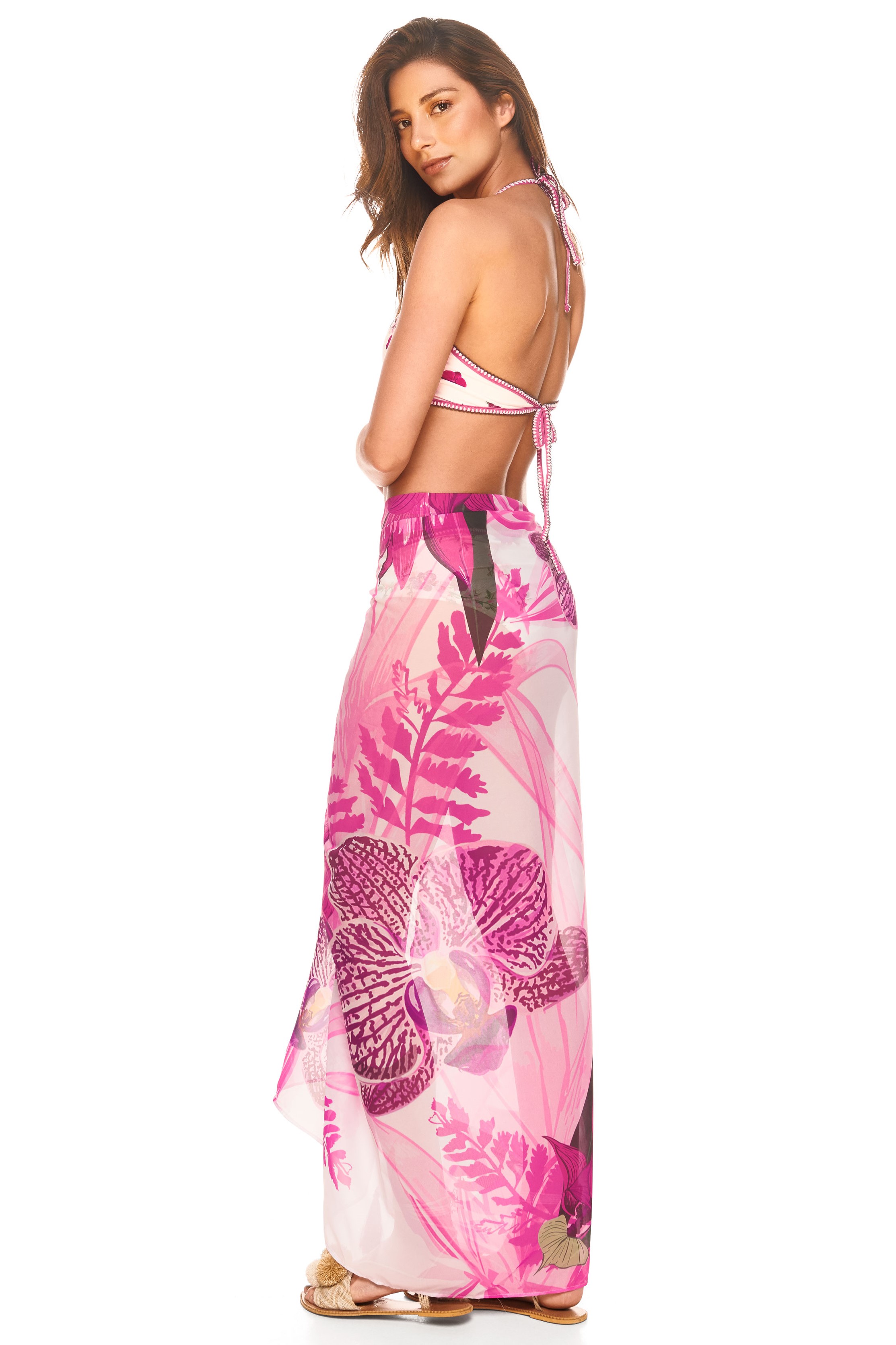 Cosita Linda Orquidea Luxe Pareo Bloemenprint