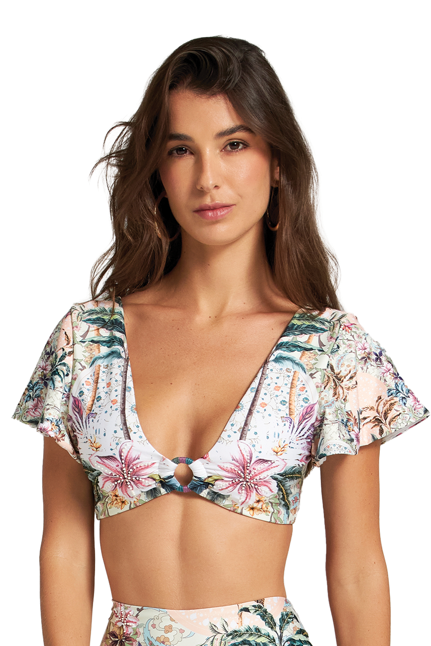 Cosita Linda Romantic Harmony Ruffle Bra Bikini Top Cosita Linda Romantic Harmony Ruffle Bra Bikini Top