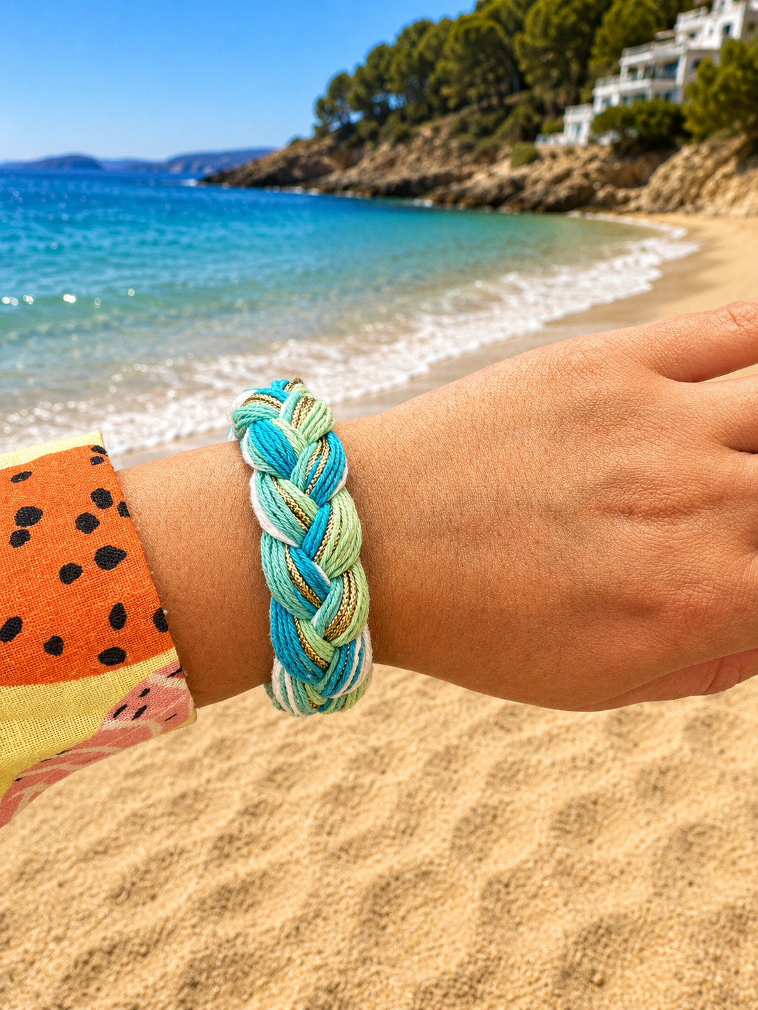 Hot Lava Woven Bracelet Multi/Turquoise/White
