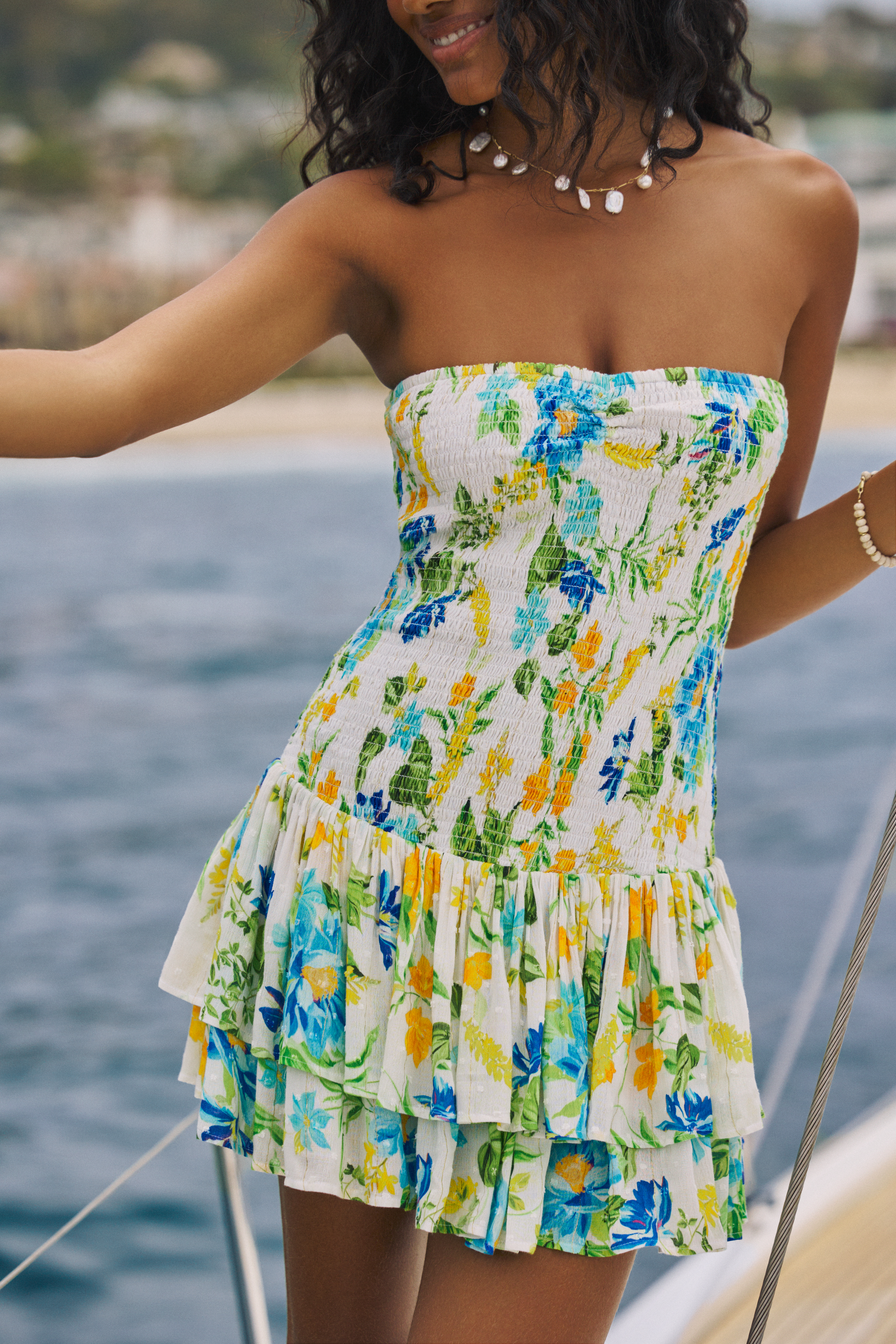 PQ Swim Bluebell Marie Ruffle Jurk