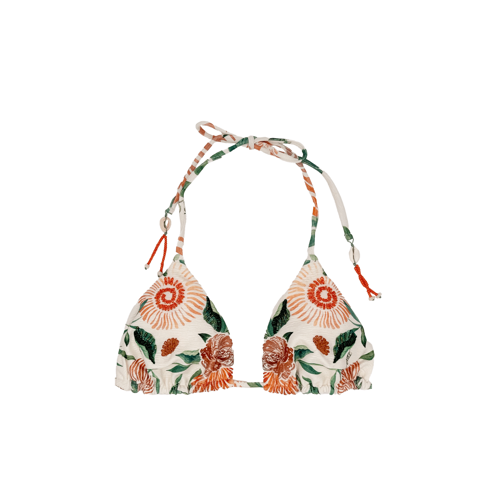 Cosita Linda Seashells Embroidered Triangle Top Cosita Linda Seashells Embroidered Triangle Top