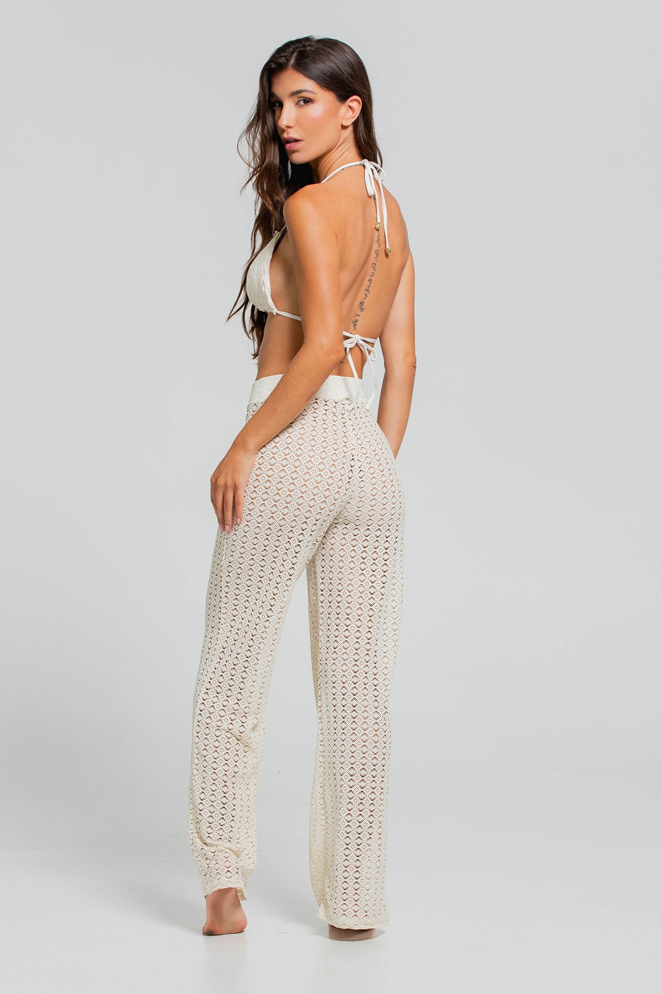 Cosita Linda Ethereal White Crochet Pants