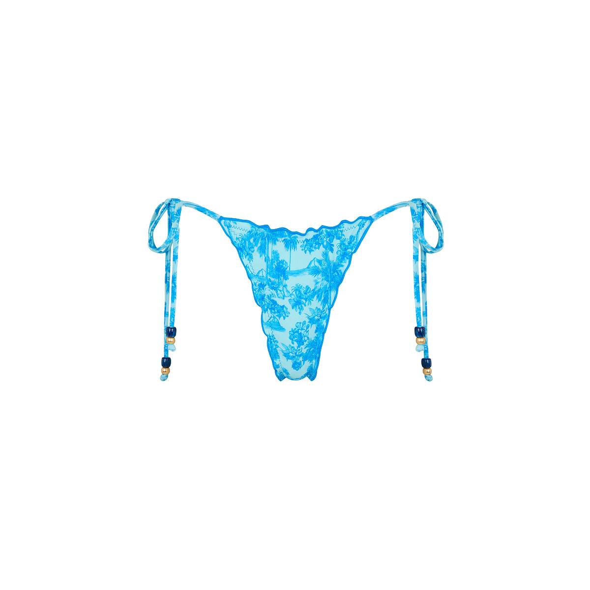 Kulani Kinis Ocean Paradise Lettuce Edge Tie Side Broekje