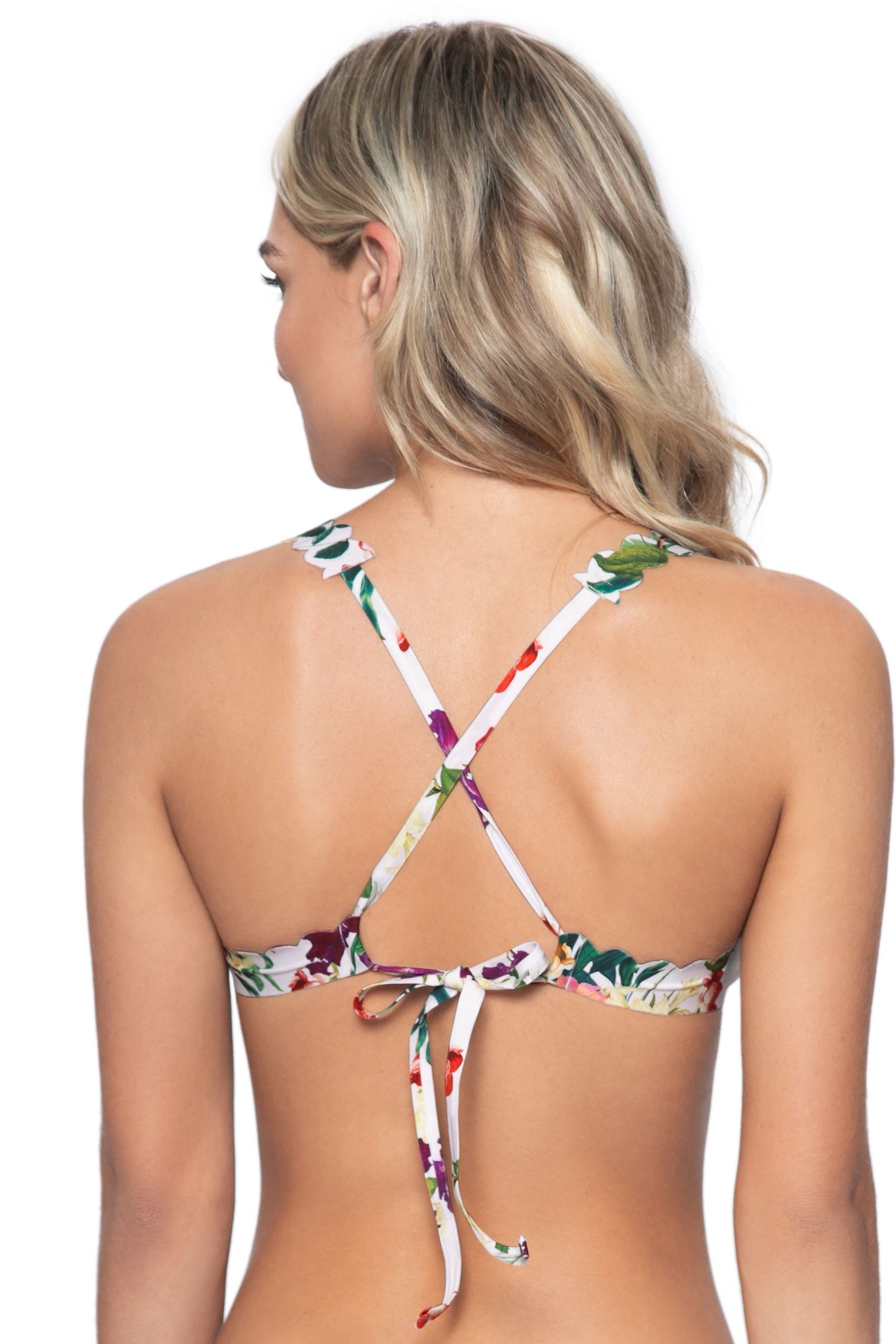Pilyq Swim Summer Hibiscus Omkeerbare Halter Bikini Top 