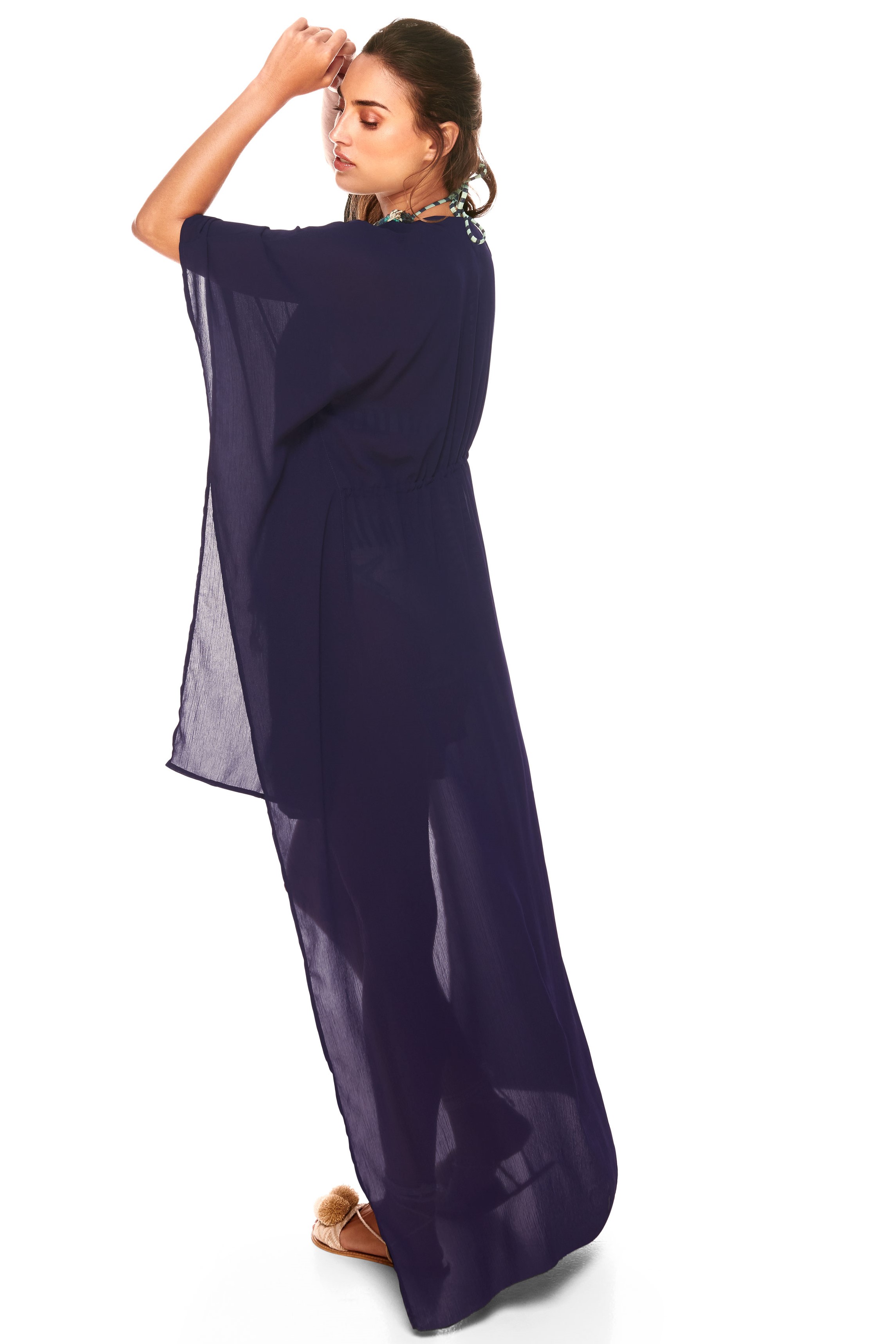 Cosita Linda Providencia Lange Luxe Strandtuniek Navy Blauw