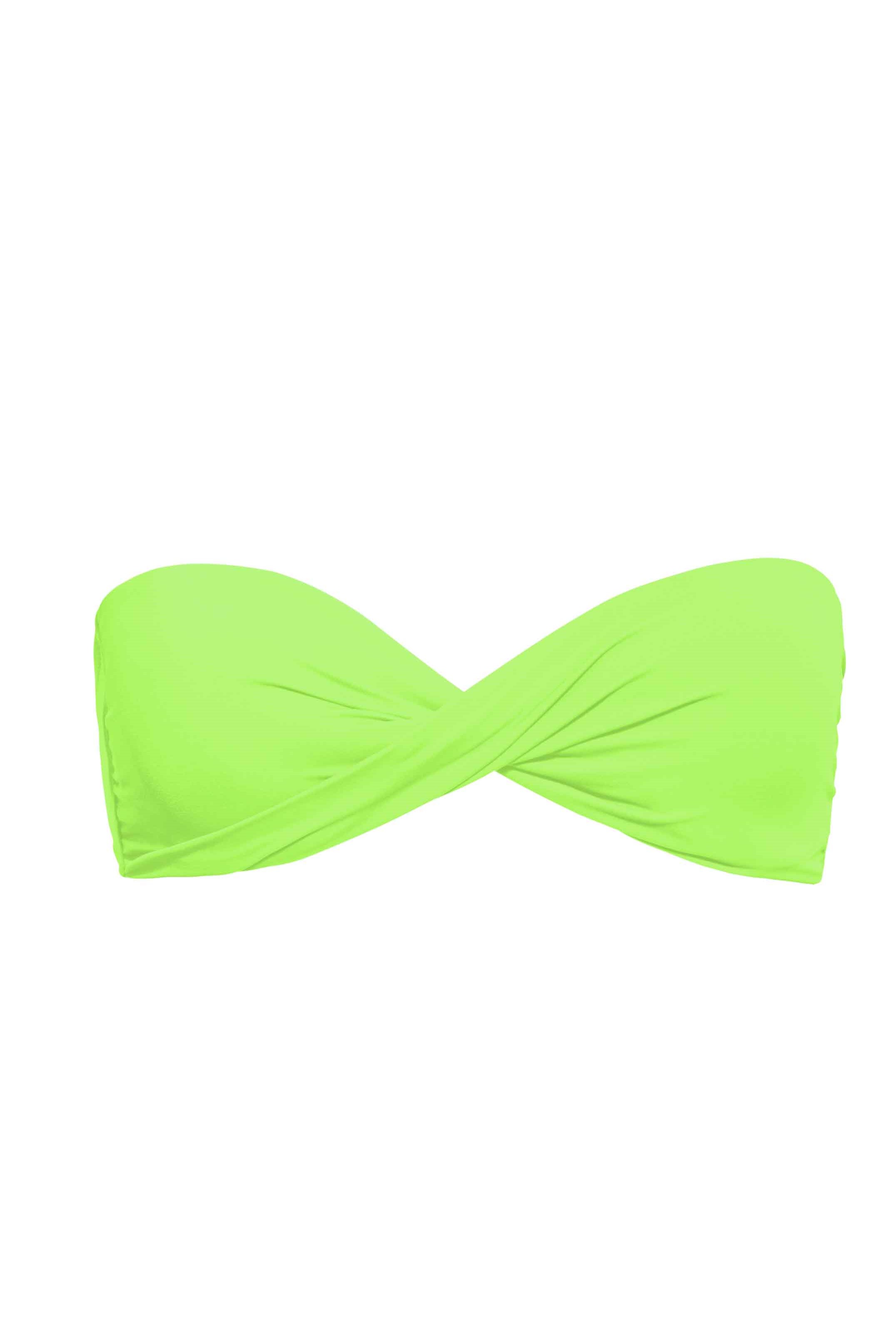 Phax Neon Groene Twist Bandeau Bikini Top 