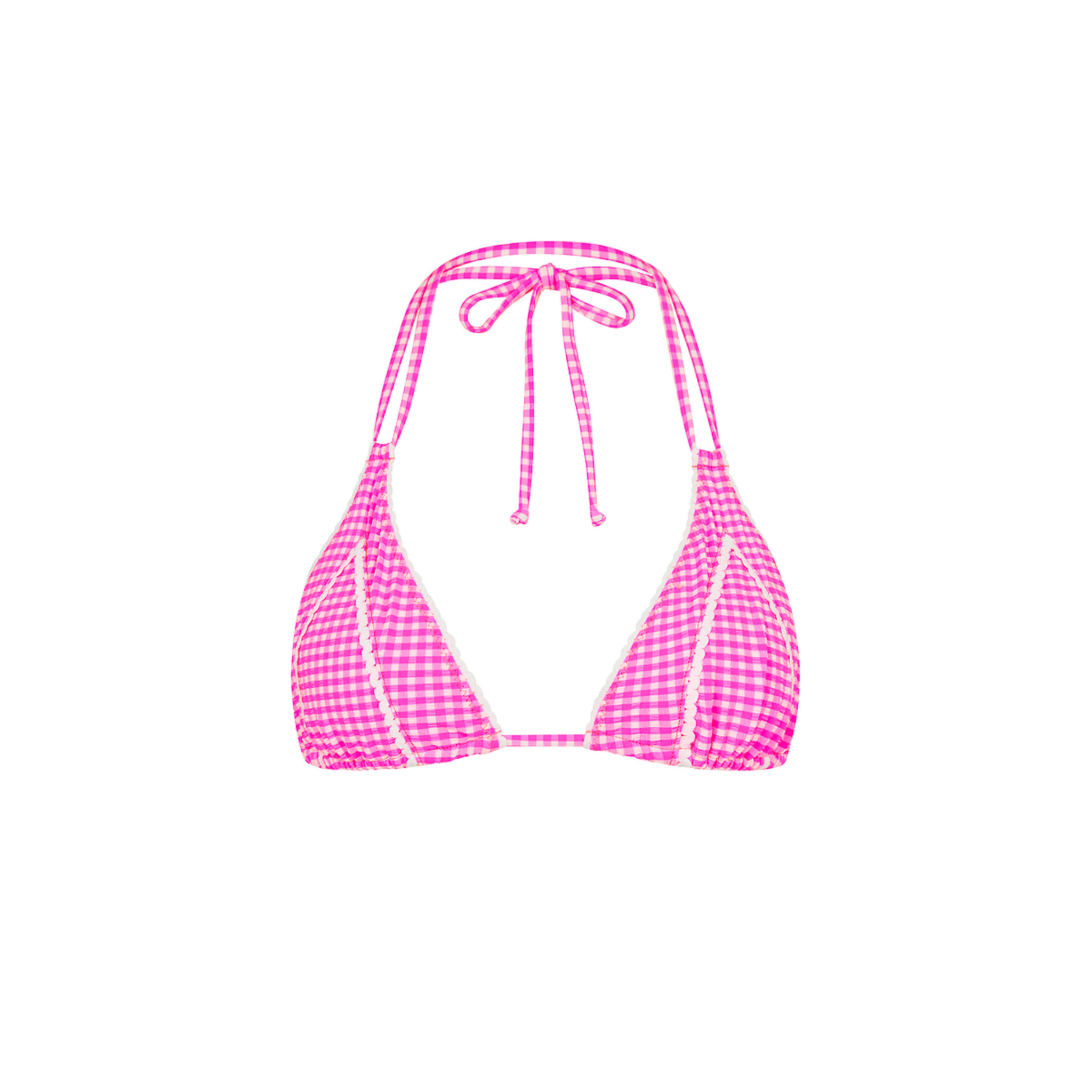 Kulani Kinis Pink Diva Crochet Halter Top