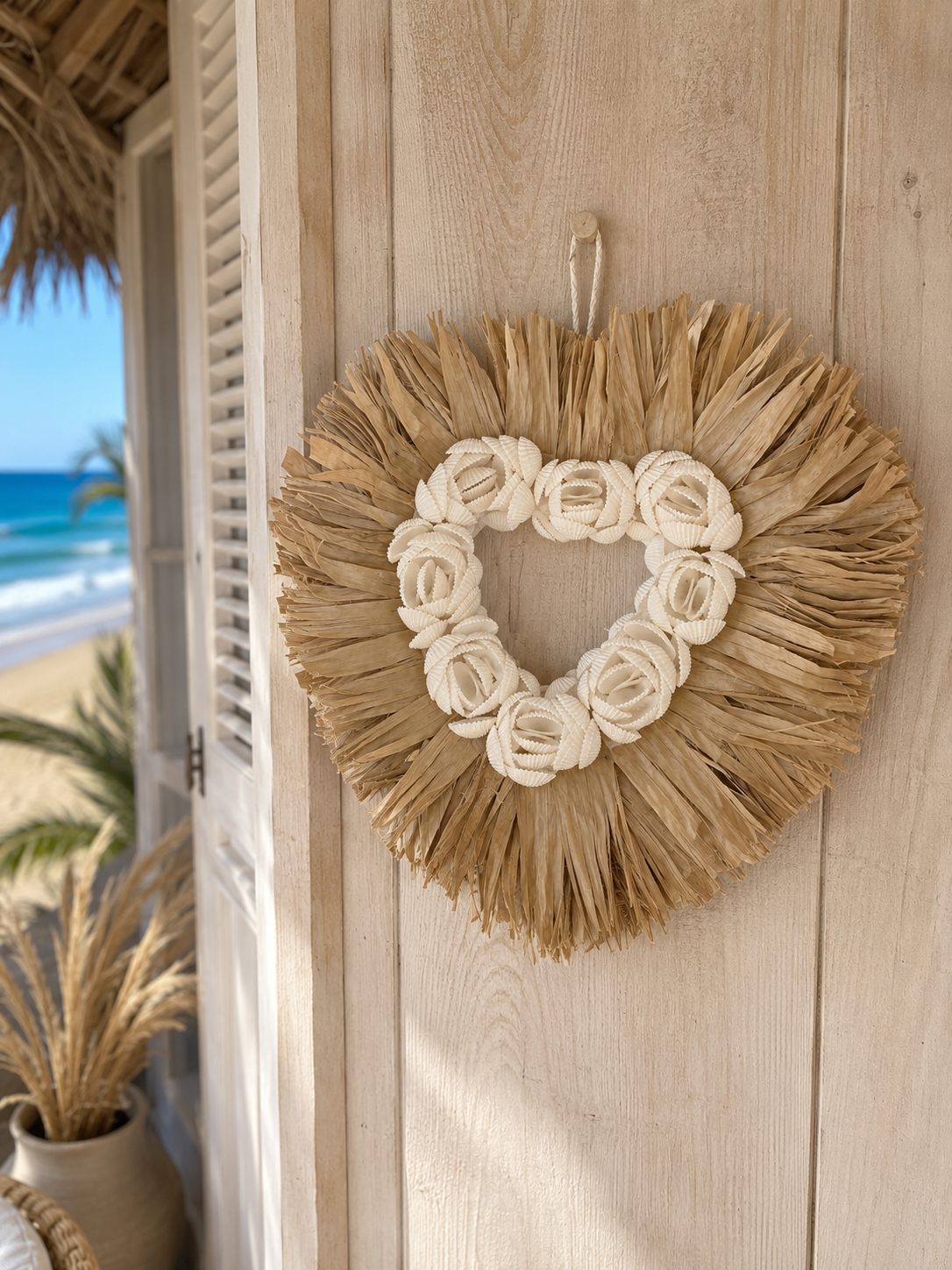 Beach Fashion Only Heart Shell Walldecoration
